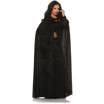 Image de CAPE - VELVET CAPE WITH COLLAR - BLACK