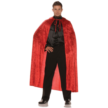 Image de CAPE - VELVET CAPE WITH COLLAR - RED