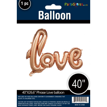 Image de 16" PHRASE LOVE - ROSE GOLD *DOES NOT FLOAT* AIR FILLED