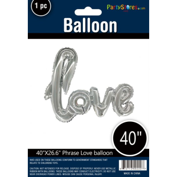 Image de 16" PHRASE LOVE - SILVER *DOES NOT FLOAT* AIR FILLED
