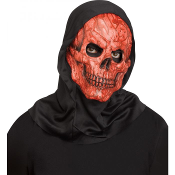 Image de REALISTIC SKULL MASK WITH HOOD - BLOOD