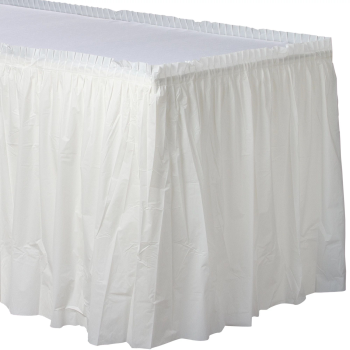 Picture of WHITE TABLESKIRT 21' X 29"