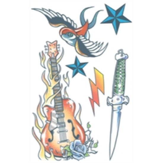 Image sur TATTOO - GUITAR AND FLAMES - TATTOO