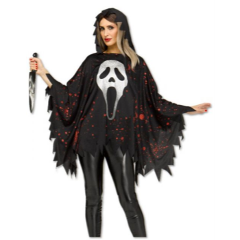 Picture of GHOST FACE "SCREAM" GLITTERING PONCHO
