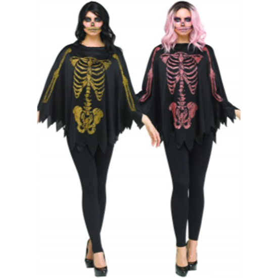 Image sur SKELETON GLITTER PONCHO - ASSORTED