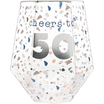 Image de 50th - CHEERS TO 50 GEOMETRIC GLASS