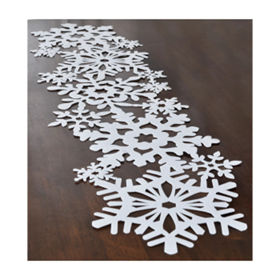 Image sur DECOR - SNOWY DIE-CUT TABLE RUNNER