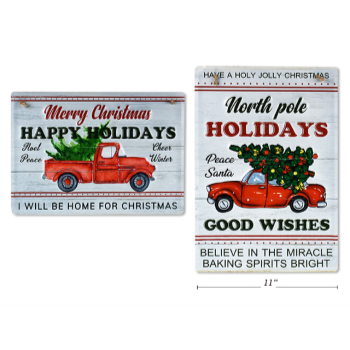 Image de DECOR - CHRISTMAS EMBOSSED METAL OLD FASHION SIGNS