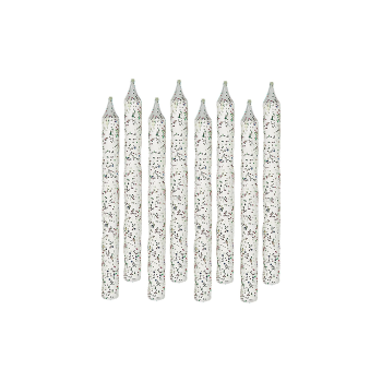 Image de LARGE GLITTER SPIRAL CANDLES - WHITE