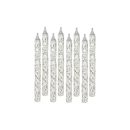 Image sur LARGE GLITTER SPIRAL CANDLES - WHITE