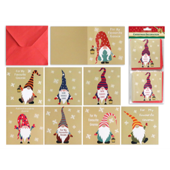 Picture of DECOR - MINI CHRISTMAS GNOME CARDS