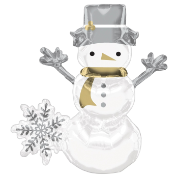 Image de 20" SNOWMAN AND SNOWFLAKE AIR-FILLED BALLOON