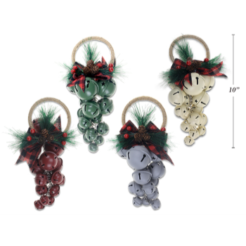 Picture of DECOR - CHRISTMAS COUNTRY STYLE JINGLE BELL DOOR HANGER