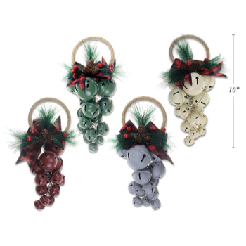 Image de DECOR - CHRISTMAS COUNTRY STYLE JINGLE BELL DOOR HANGER