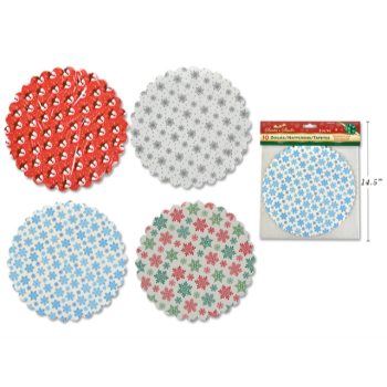 Picture of DECOR - CHRISTMAS GREASE PROOF PAPER DOILIES