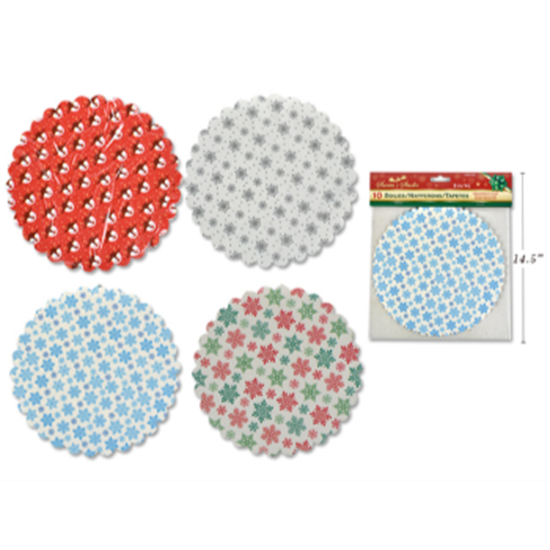 Image sur DECOR - CHRISTMAS GREASE PROOF PAPER DOILIES