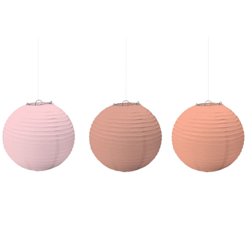 Image de ROSE GOLD/BLUSH PAPER LANTERNS - 9 1/2"