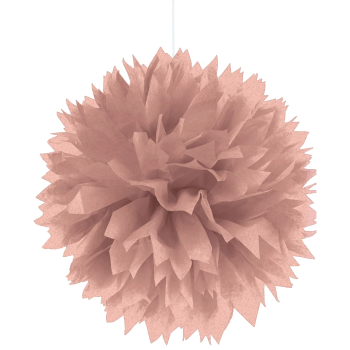 Picture of FLUFFY DECORATION - ROSE GOLD TISSUE FLOWER