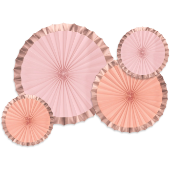 Picture of ROSE GOLD/BLUSH PAPER FANS