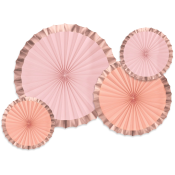 Image de ROSE GOLD/BLUSH PAPER FANS