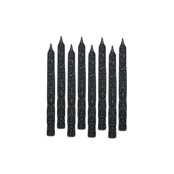 Picture of LARGE GLITTER SPIRAL CANDLES - BLACK