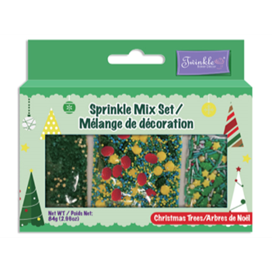Picture of CANDY - CHRISTMAS SPRINKLE MIX SET - CHRISTMAS TREES