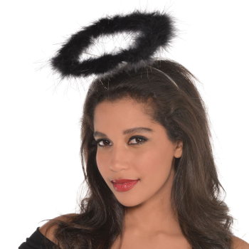 Picture of ANGEL BLACK MARABOU HALO