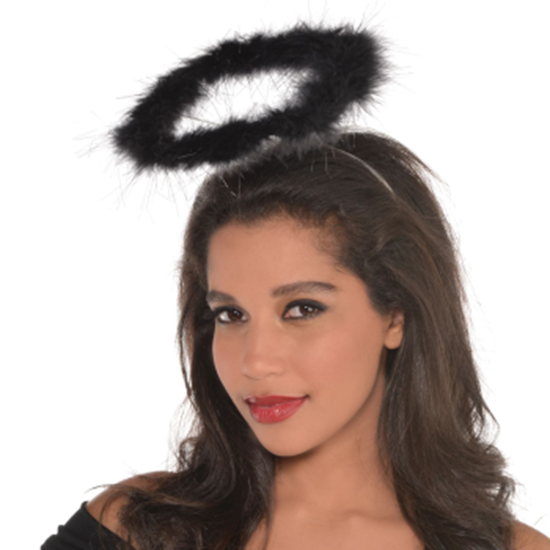 Image sur ANGEL BLACK MARABOU HALO