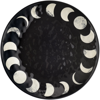 Image de BLACK AND WHITE MOON ROUND PLATTER