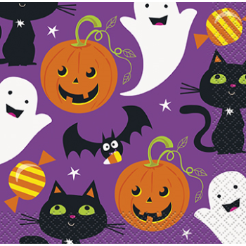 Image de CAT & PUMPKIN BEVERAGE NAPKINS