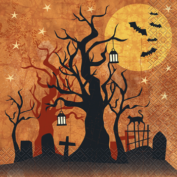 Image de FULL MOON HALLOWEEN LUNCHEON NAPKINS