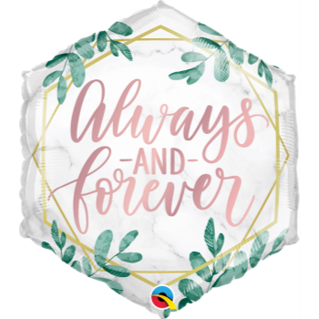 Image de 20'' FOIL -  ALWAYS & FOREVER HEXAGON