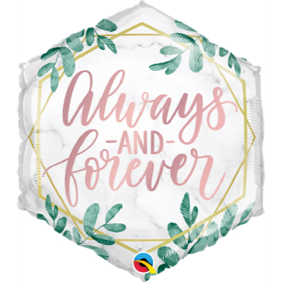 Picture of 20'' FOIL -  ALWAYS & FOREVER HEXAGON