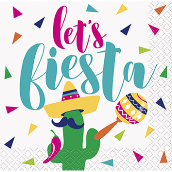 Image sur LET'S FIESTA BEVERAGE NAPKINS