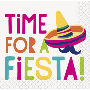 Image de TIME FOR A FIESTA BEVERAGE NAPKINS