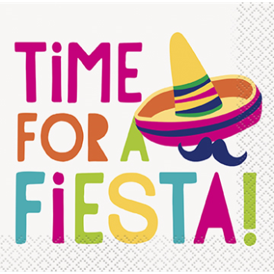 Image sur TIME FOR A FIESTA BEVERAGE NAPKINS