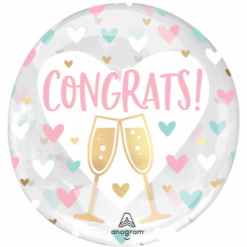 Image de CONGRATS HEARTS CLEARZ  BALLOON 