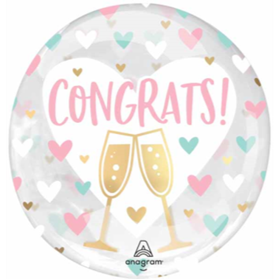 Picture of CONGRATS HEARTS CLEARZ  BALLOON 