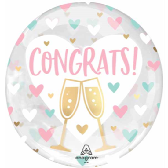 Image sur CONGRATS HEARTS CLEARZ  BALLOON 