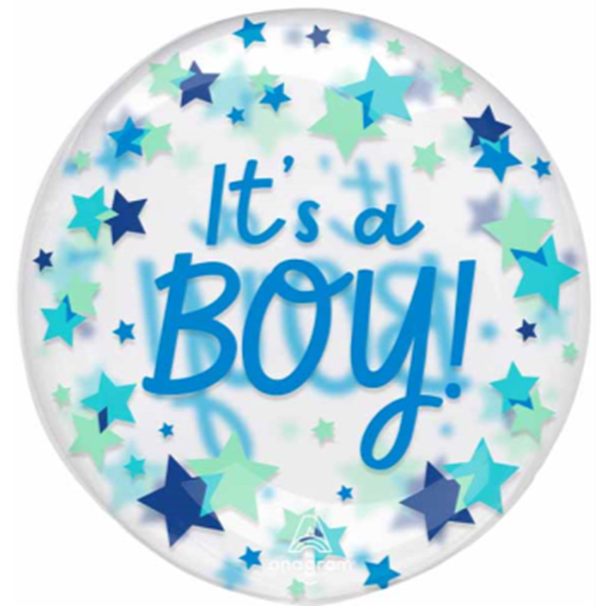 Picture of IT'S A BOY STARS CLEARZ  BALLOON 