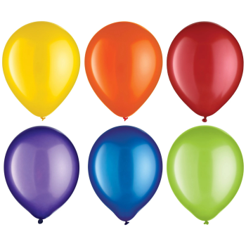 Picture of 12" PEARL ASSORTED LATEX BALLOONS 10/PKG