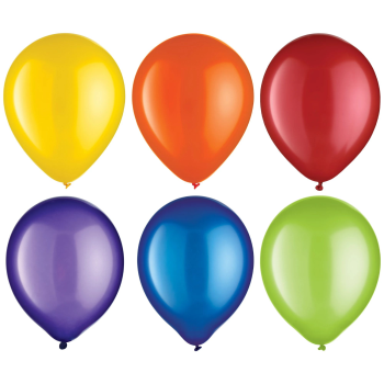 Image de 12" PEARL ASSORTED LATEX BALLOONS 10/PKG