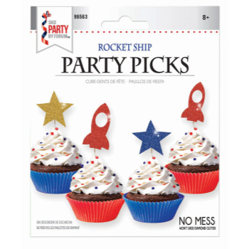 Picture of SPACE ROCKET SHIP PARTY PICKS