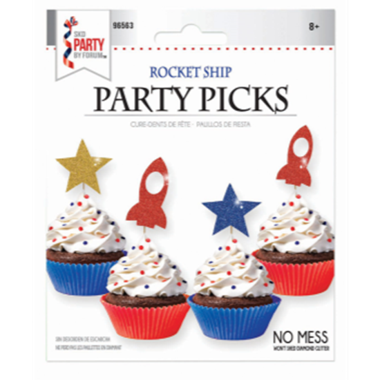 Picture of SPACE ROCKET SHIP PARTY PICKS