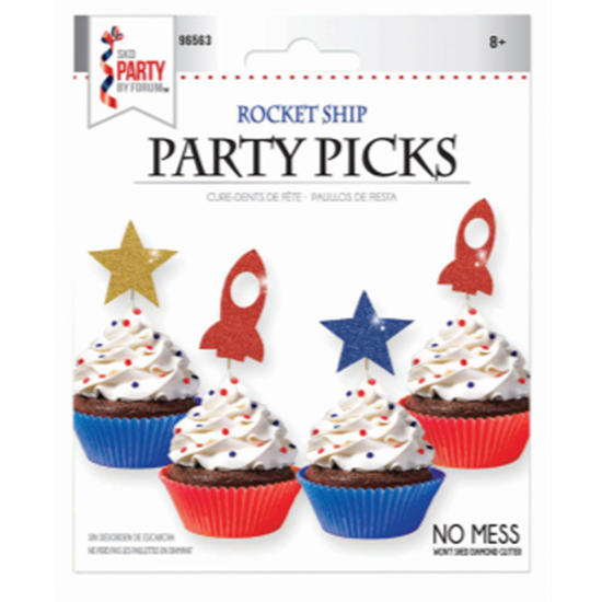 Image sur SPACE ROCKET SHIP PARTY PICKS