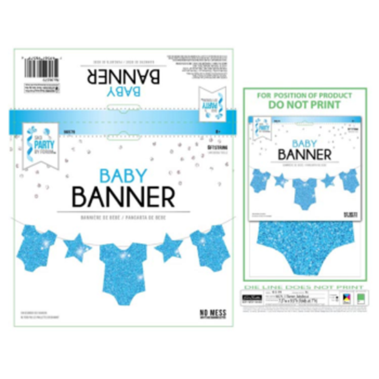 Picture of DECOR - BLUE ONESIE BANNER