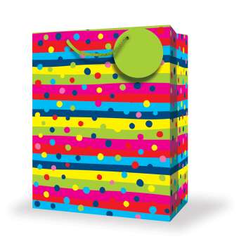 Image de ASST BIRTHDAY MEDIUM DOTS GIFT BAG