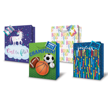 Image de ASST FRENCH LARGE GIFT BAGS
