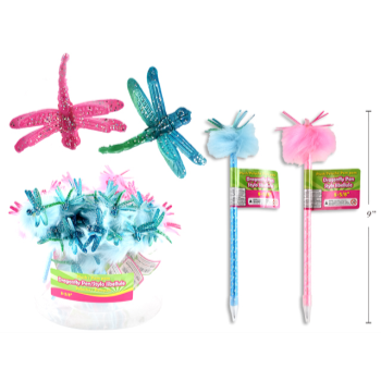 Picture of FAVOUR - PLUSH DRAGON FLY POM POM PENS