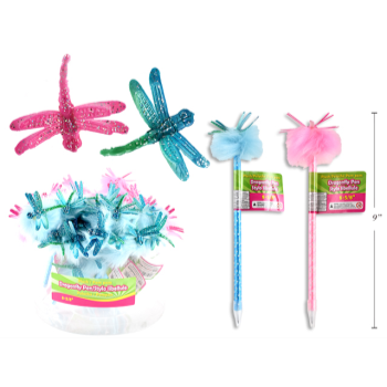 Image de FAVOUR - PLUSH DRAGON FLY POM POM PENS